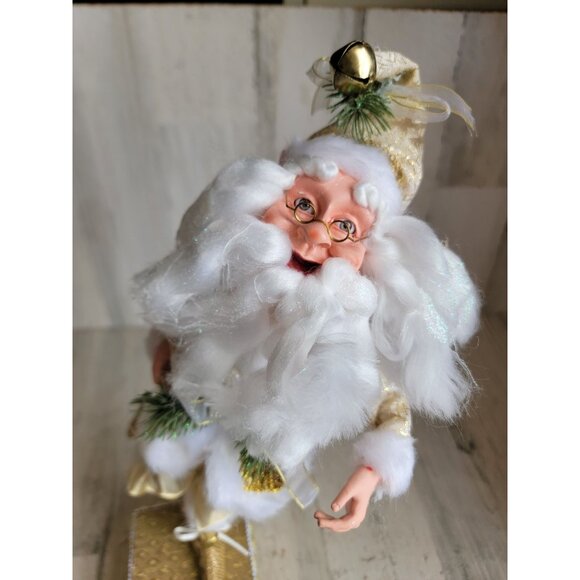 Nicholas collection elf standing on box stocking holder vintage decor - Picture 2 of 10